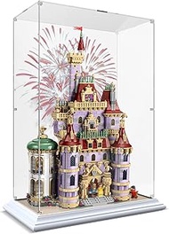 Acrylic Display Case Compatible with Lego 43263 Beauty and the Beast Castle, Dustproof, Transparent 