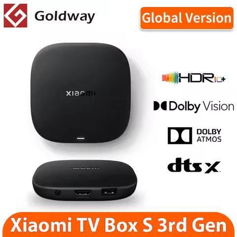 Global Version Xiaomi TV Box S 3rd Gen 4K Ultra HD Bluetooth 5.2 Wifi6 32GB ROM Google TV Google Ass