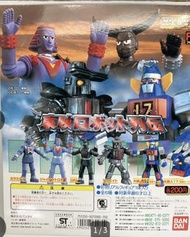 100％全新未開內，日版Bandai 大鐵人17 非action toys絕版 皇牌突擊隊 扭蛋6隻不散賣一套, 五勇士時後 ，秘密戰隊  膠魂 非英雄勇像 掌動 shido 後代 石森章太郎特攝名作