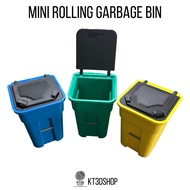 Mini Rolling Garbage Bin (3DPrint)