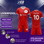 LIVERP00L HOM3 2023-2024 UEFA LEAGUE KIDS FOOTBALL JERSEY FULL PRINTING FREE CUSTOM NAME, LOGO, SPON