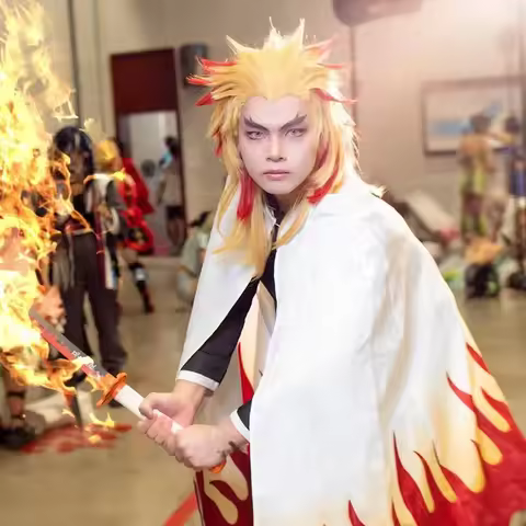 wertyu 123456 qwerrtyuio. 123456 Rengoku Kyoujurou Outfits Anime Demon Cosplay Slayer Costume Adult 