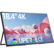 UPERFECT 【Local delivery】4K Computer Monitor,  18.4"inch UHD  Monitor[100% sRGB Wide Color Gamut], HDR FreeSync Speaker Type-C HDMI VESA Portable Monitor for Laptop PC Phone, Stand Smart stand