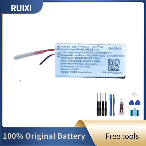 RUIXI Battery 361-00156-00 117mAh 3.8V Battery For Garmin Vivosmart 5 Watch Band battery 5 Watch Ban