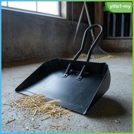 [YitiseaMY] Ridged Edges Industrial Dustpan Black-Coated Metal Dustpan Matte Finish Debris Pan Sturd