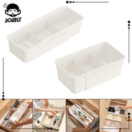 [ Desk Drawer Organizer Bin Drawer Divider Bin Retractable Drawer Storage Box for