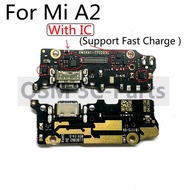Microphone Module+USB Charging Port Board Flex Cable Connector Parts For Xiaomi Mi A2 MiA2 Replacement