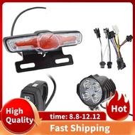 E-Bike Headlight Tail Light Sets Electric Bicycle 24V-48V Light Group Horn Tail Light Brake Light Tu