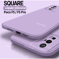 Poco F5 Pro 2023 Square Liquid Phone Cover For Xiaomi PocoF5Pro PocoF5 Poco F 5 F5Pro Redmi K60 Pro 2023 4G 5G Slim Silicone Phone Case Shockproof Soft Back Cover Casing