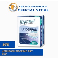 HENNSON UNDERPAD DRY BED (75CM X 75CM) 10'S [EXP:05/2027]