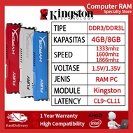 Dektop DDR3 Ram Kingston 4GB 8GB DDR3 DDR3L 1333MHz 1600Mhz 1866Mhz 1.35V/1.5V 240Pin DIMM RAM Deskt