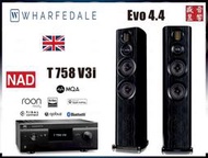 『盛昱音響』英國 NAD T758 V3i 環繞擴大機 + Wharfedale Evo 4.4 喇叭 - 公司貨