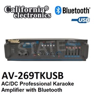 California Electronics AV-269TKUSB AC/DC Pro. Karaoke Amplifier with Bluetooth
