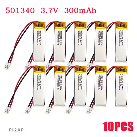 10pcs 501340 300mAh Battery 3.7V Polymer Lithium Battery for TWS Bluetooth Headset Xiaomi Airdots Yo