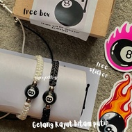 Stussy 8 Ball Macrame Knitted Couple Bracelet