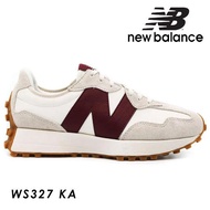New Balance  327 ของแท้ WS327KA  Sports Sneakers สีขาวเทาแดง Unisex รองเท้า AUTHENTIC PRODUCT DISCOUNT Official genuine Men's and Women's Running Shoes รองเท้าวิ่ง กันลื่น สําหรับผู้ชาย ผู้หญิง