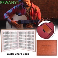 PEWANY1 Guitar Chord Book Cover, Paperback Folk Songs 6 String Guitar Chord Book Cover, Guitar Exercise Sheet Folding Folk Vintage Portable 6 String Electric Guitar