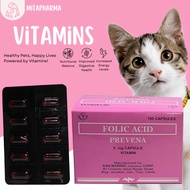 Pet Folic 5mg vitamin b9 100 capsules (PREVENA)