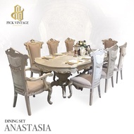 ANASTASIA DINING SET ชุดโต๊ะอาหารสไตล์หลุยส์ 8ที่นั่ง รุ่น อะนาสตาเซีย