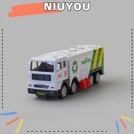NIUYOU Garbage Truck Toy, Model Toy Car Inertia Powered Recycling Sanitation Vehicle, Interactive Si