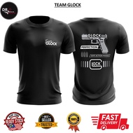 DR TACTICAL Dr Tactical T shirt baju taktikal silkscreen printed microfiber  TEAM GLOCK