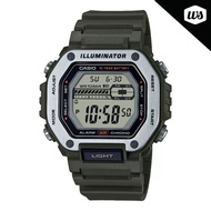 [Watchspree] Casio Digital Dual Time Army Green Resin Band Watch MWD110H-3A MWD-110H-3A