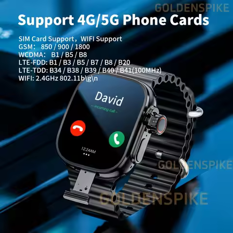 Cellular Smart Watch 4G/5G Android Smartwatch With Rotating Camera 4G/5G LTE WIFI GPS Google Play St