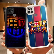 DK-62 FC Barcelona logo Silicone Casing black and white for Realme Narzo C25Y 12 30A 20 C21Y C21 13