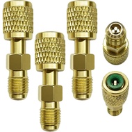R32 R454B Refrigerant Brass Adapter,1/4" Female to 1/4" Male Reverse Thread, for R32 R454B Refrigera