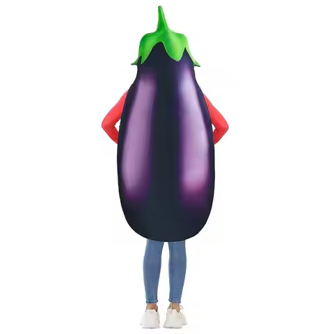 Halloween Eggplant Costume Holiday Adults Prop for Christmas Festival Dress up