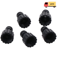 YANE 5PCS Hose Adapter, Black PP Faucet Connector, Watering Accessories G3/8 Female Thread Hose Conn