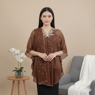 Hana Blouse Embroidery Amelia | Women's Top + Shawl | Modern Kebaya bySC