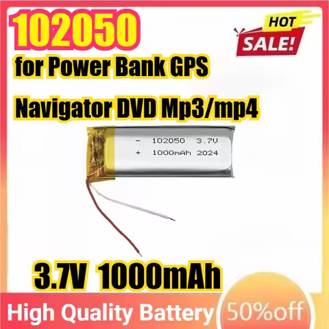 3.7V 1000mAh 102050 Polymer Lithium Battery for Power Bank GPS Navigator DVD Mp3/mp4 Speaker Beauty 