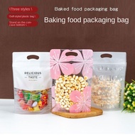 Baking Packaging Bag Nougat Snowflake Crisp Cookies Biscuits Cranberry Ziplock Plastic Bag Bread Food Tote Bag