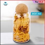 Younik One Two Cups Glass Food Storage Jar - E1