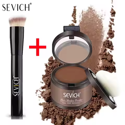 SEVICH Hairline Shadow Powder With Brush Water Sweat Resistant Hair Loss Concealer Bald Spot Conceal