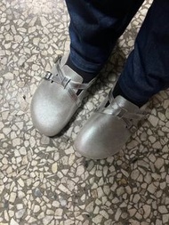 Birkenstock Tatami 40窄版 銀色真皮clog