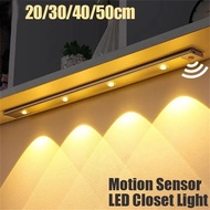 Ultra-thin LED Cabinet Motion Sensor Light LED Closet Light Rechargeable Wireless Closet Cabinet Night Light Bedside Table Lamp