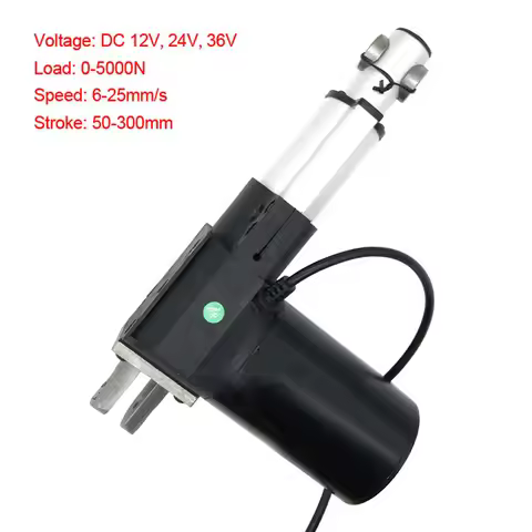 Stroke 50-250MM Load 5000N 500KG Electric Linear Actuator 12V 24V 36V With Speed 5-30MM/S Support Cu