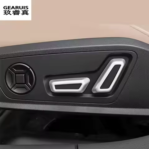 Car Styling For Audi A6 C8 Q5 Q7 A3 8V A4 B9 Q3 Q2 Q8 Carbon fiber Seat Adjustment Button Sticker Co