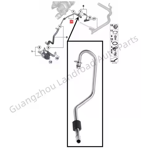 11537600592 Engine Radiator Coolant Hose For BMW F20 11-16 116i 118i 120i N13 F30 13-16 316i N13 F35