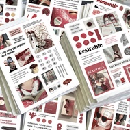 Balleria 803 - Set of 8 Stickers Scarlet Girl Chronicles Y2K Creative, Fresh, Fun, Waterproof Collag