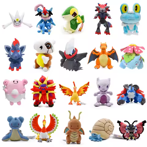 Pokemon Plush toys Soft stuffed Anime dolls Gengar Greninja Zoroark Froakie Mewtwo Blissey Darkrai V