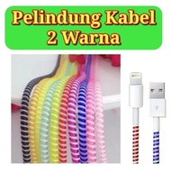 [3PCS] 2-Tone Cable Protector 2-Tone Spiral Cord Protector/
