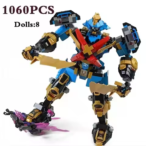 Nya's Samurai X MECH Dragon Cruiser Golden Dragon Raider Building Block Bricks Gift Toys for Childre