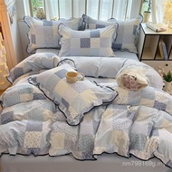 Black Cloud Wrinkle Bed Sheet Bedding Bedding Wholesale Feeling Foreign Trade Four-Piece Quilt Cover