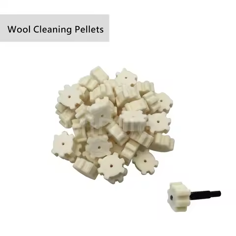50 Pack Chamber Mop Cleaning Pads Star Wool Felt Gun Brush Cleaning Kit Cleaning Pellets for .22Cal 