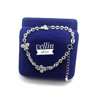 925 Silver Butterfly Bracelet with White Gold Plating - Bracelet Jewelry Authentic 925 SilverWanita