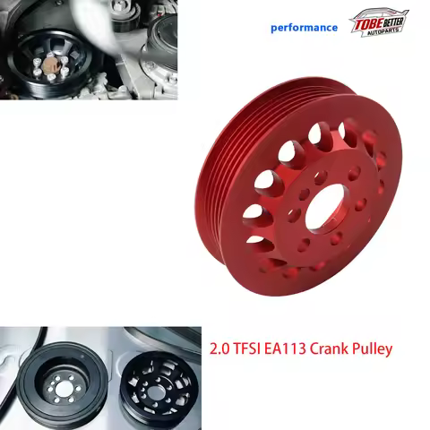 Aluminum 2.0L TFSI EA113 Engine Crankshaft Pulley for 03-14 VW Golf 5 GTI, Golf 6 R Audi A3 S3 RS3 8