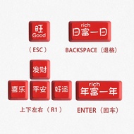 Keycap Mechanical Keyboard Unique Creative Keys Sublimation Worker Keyboard Fortune Good Luck Opaque